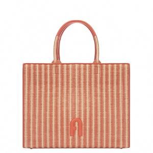 Furla Red and Cream Tote Bag